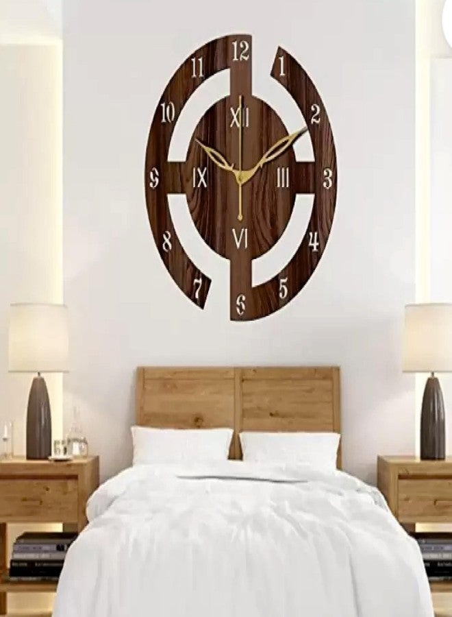DREAMNILAYAM 12" Inch Wooden Wall Clock (Wenge, Small Size, 30 Cm x 30 Cm) - Image 2